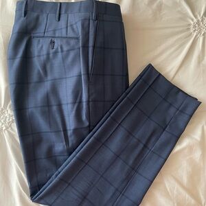 Bergdorf Goodman Incotex regular fit navy pattern pants size 40R